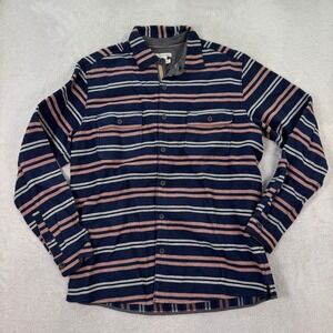 Carbon 2 Cobalt Men Medium Stripe Long Sleeve Button Down Shirt Cotton Blue Pink